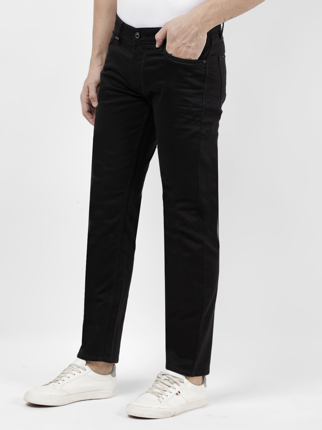 Numero Uno Men Solid Black Jeans